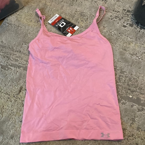 NWT Women’s Pink Under Armour Athletic Tank with built in bra - Picture 1 of 7
